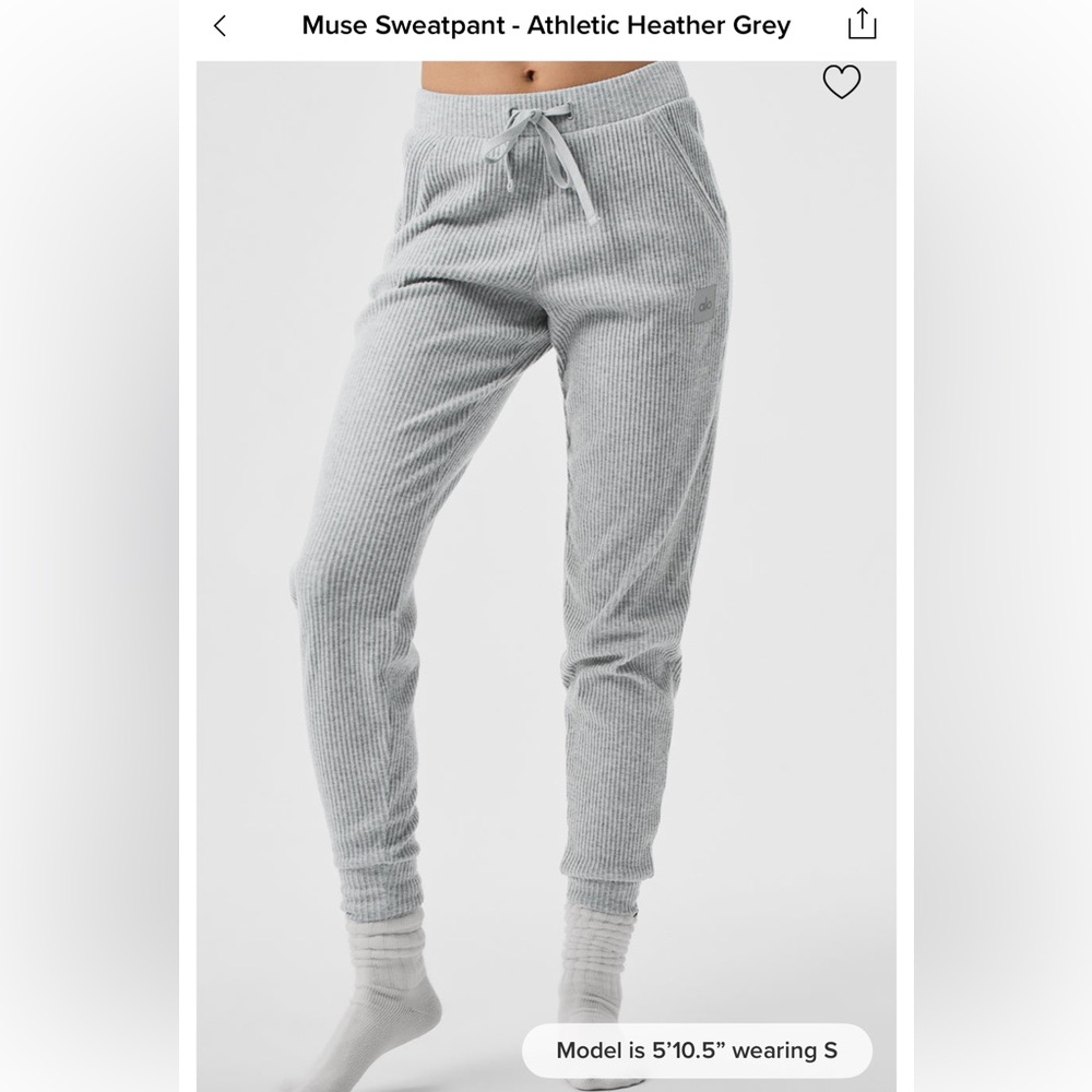 Alo Gray Muse Lounge Pants Sz M
